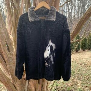 Bear Ridge Outfitters Full Zip Fleece Jacket/Wolf Pattern